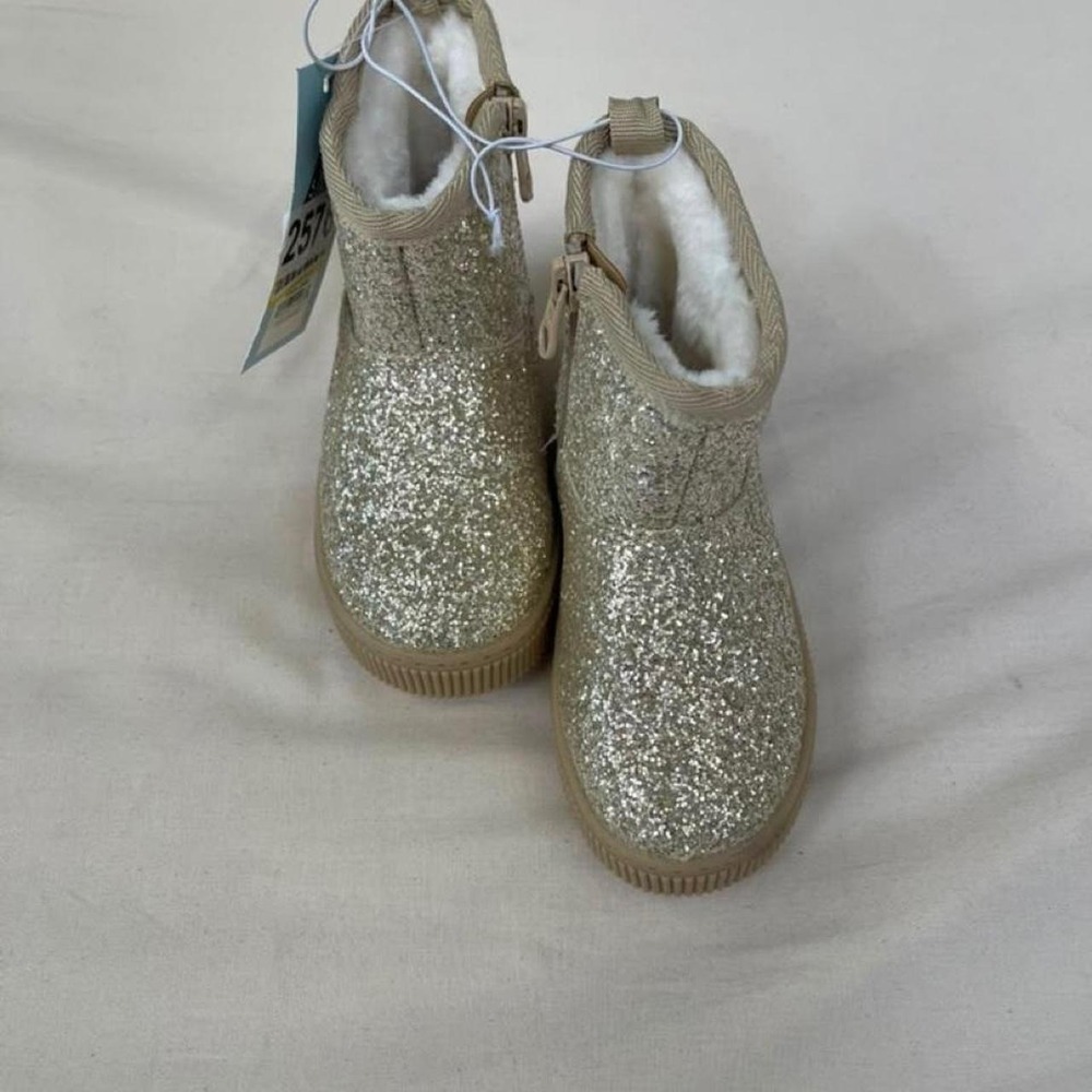 Gold glitter Cat & Jack boots size 7